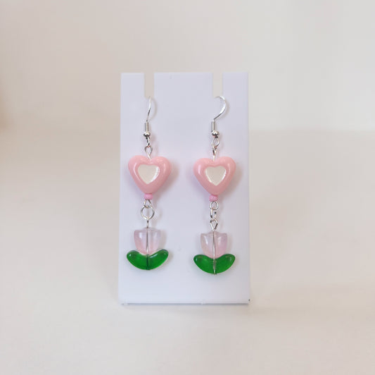 Tulip Worry Stone Fidget Earrings